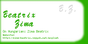 beatrix zima business card